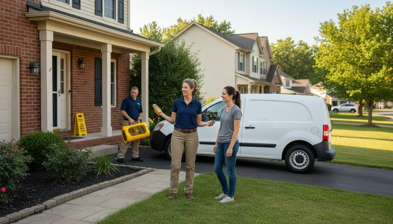 Residential water damage restoration in Alverda, PA